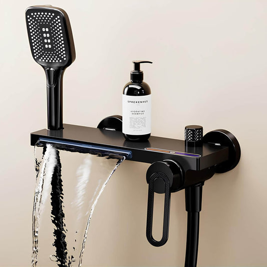 Robinet douche baignoire mural avec douchette