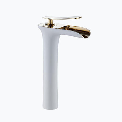 Robinet lavabo en laiton – mitigeur à bec cascade, design moderne
