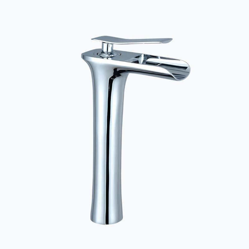 Robinet lavabo en laiton – mitigeur à bec cascade, design moderne