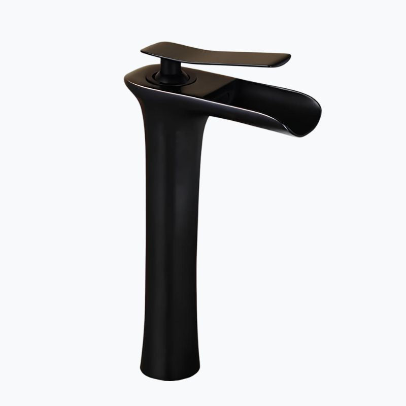 Robinet lavabo en laiton – mitigeur à bec cascade, design moderne