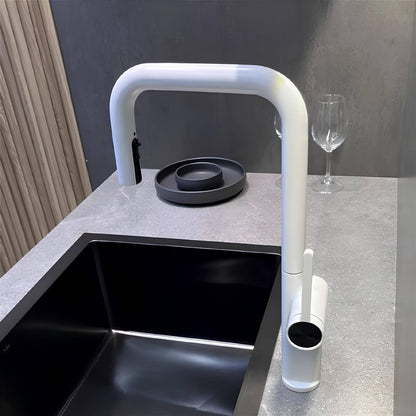 Robinet cuisine en laiton design – mitigeur avec bec extractible et rotatif