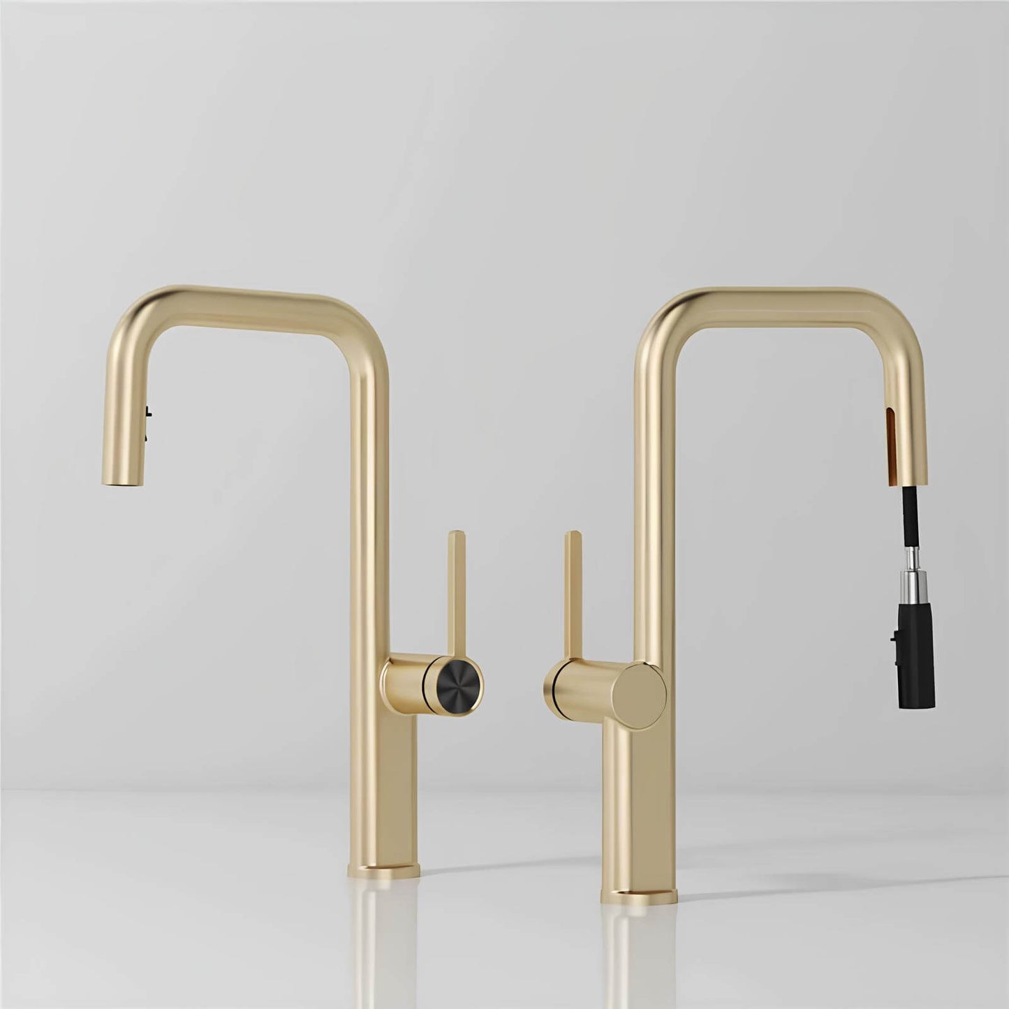 Robinet cuisine en laiton design – mitigeur avec bec extractible et rotatif