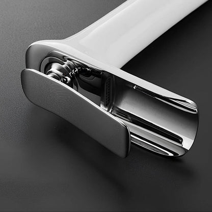 Robinet lavabo en laiton – mitigeur à bec cascade, design moderne