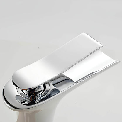 Robinet lavabo en laiton – mitigeur à bec cascade, design moderne