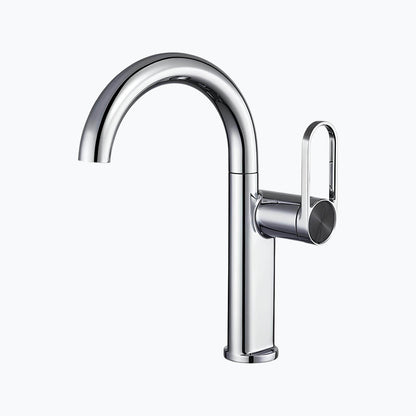 Robinet lavabo haut en laiton – mitigeur avec bec pivotant