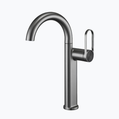 Robinet lavabo haut en laiton – mitigeur avec bec pivotant