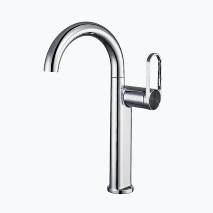 Robinet lavabo haut en laiton – mitigeur avec bec pivotant