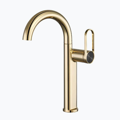 Robinet lavabo haut en laiton – mitigeur avec bec pivotant