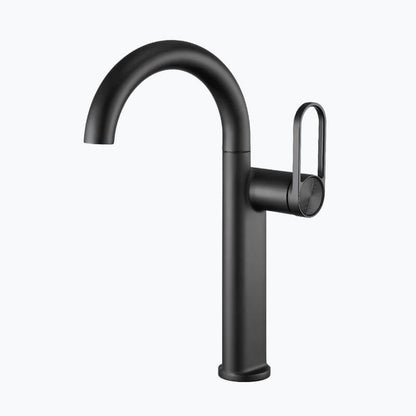 Robinet lavabo haut en laiton – mitigeur avec bec pivotant