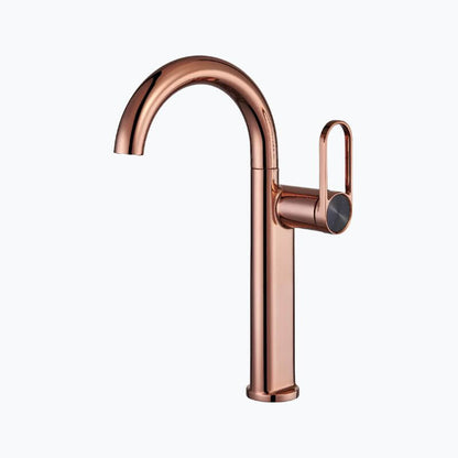 Robinet lavabo haut en laiton – mitigeur avec bec pivotant