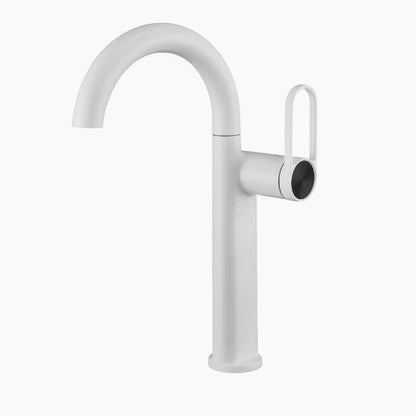 Robinet lavabo haut en laiton – mitigeur avec bec pivotant