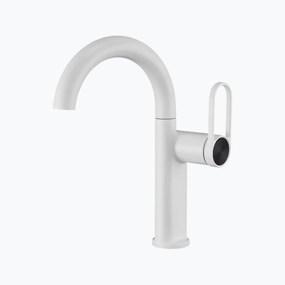 Robinet lavabo haut en laiton – mitigeur avec bec pivotant