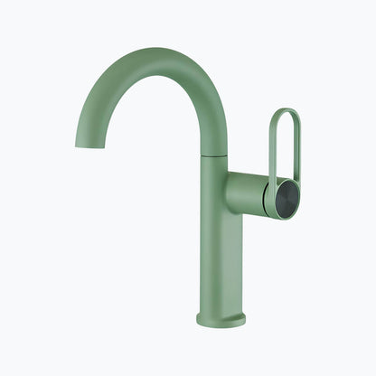 Robinet lavabo haut en laiton – mitigeur avec bec pivotant