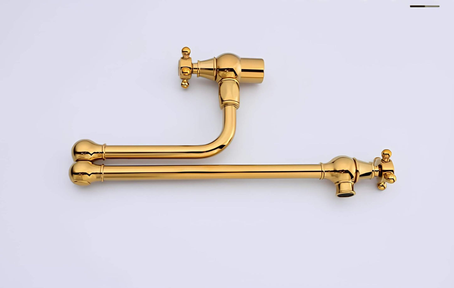 Robinet mural cuisine en laiton – bec pliable à rotation, eau froide seulement