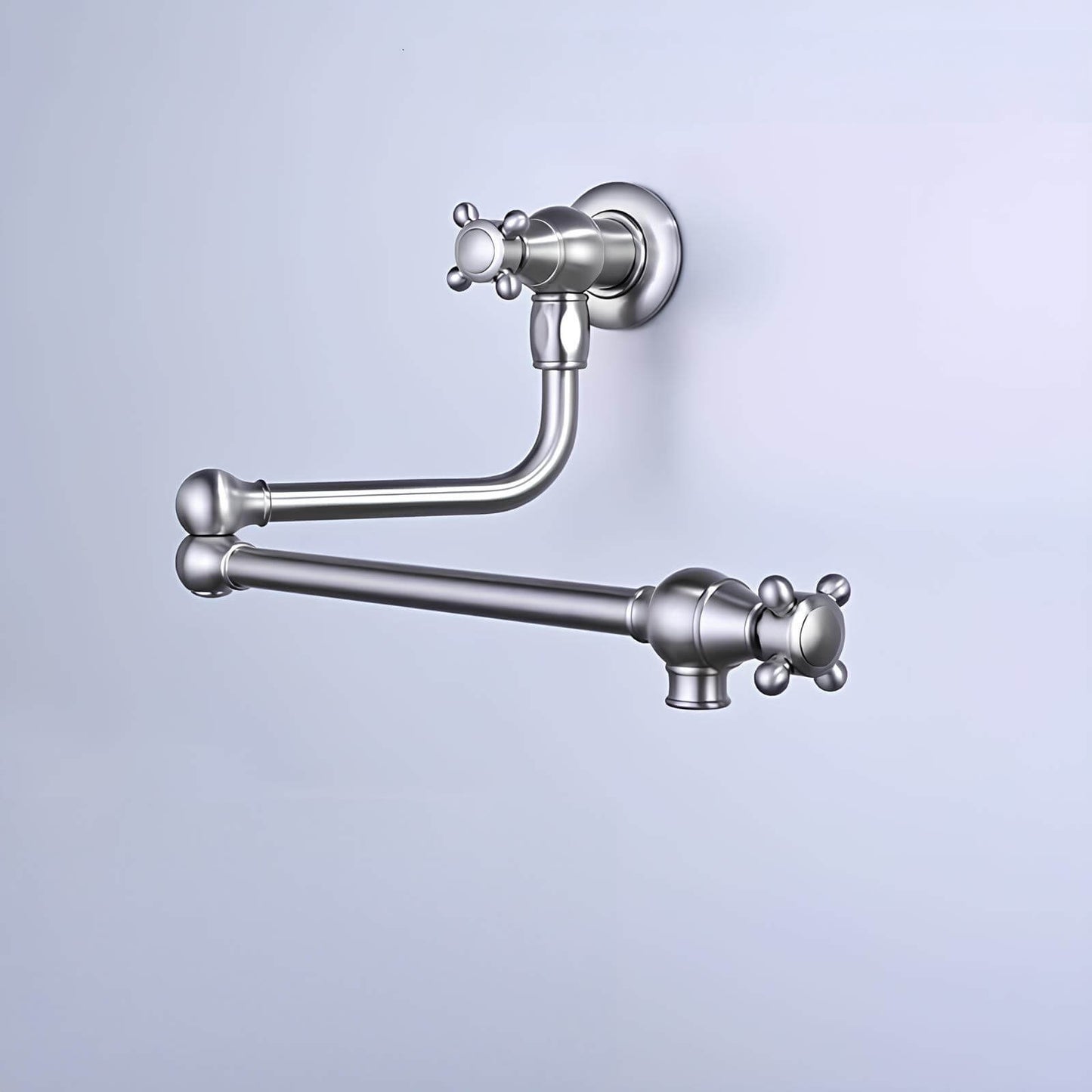 Robinet mural cuisine en laiton – bec pliable à rotation, eau froide seulement