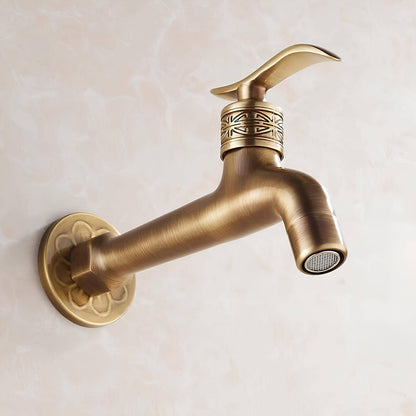 Robinet mural en laiton – robinet de buanderie ou extérieur, eau froide seulement