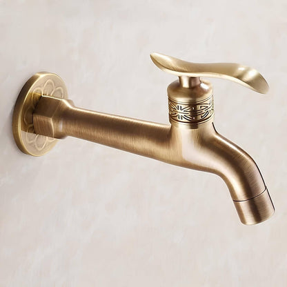 Robinet mural en laiton – robinet de buanderie ou extérieur, eau froide seulement