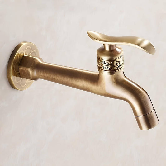 Robinet mural en laiton – robinet de buanderie ou extérieur, eau froide seulement