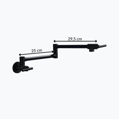 Robinet mural pliable en laiton – eau froide seulement, bec rotatif pour cuisine