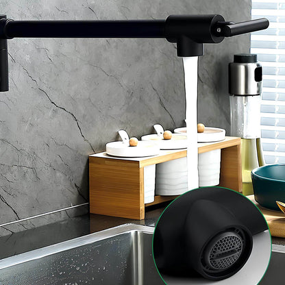 Robinet mural pliable en laiton – eau froide seulement, bec rotatif pour cuisine