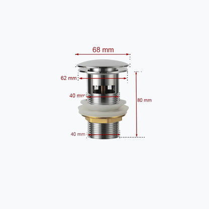 Bonde de lavabo clic-clac universelle