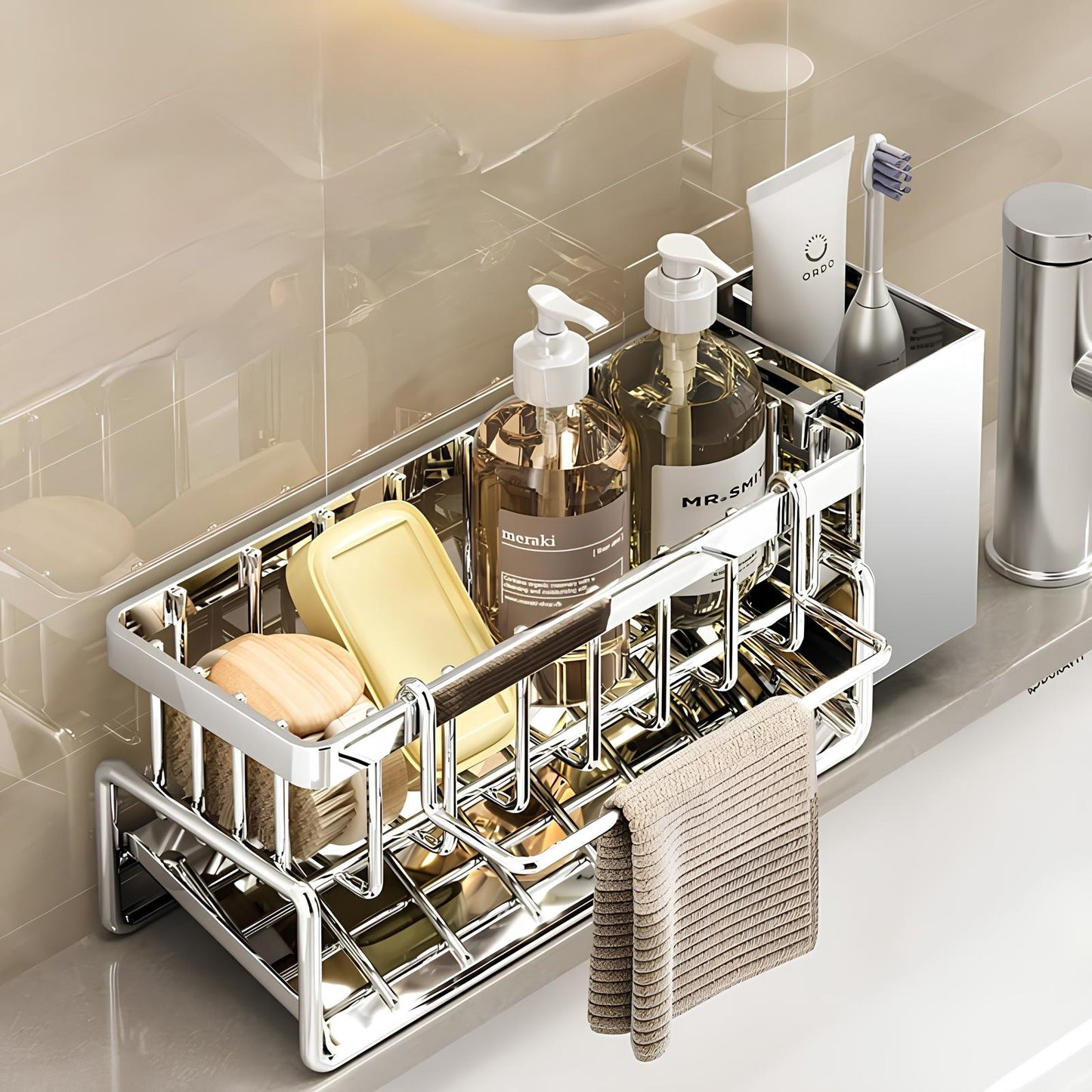 Porte-éponges pour cuisine - support inox