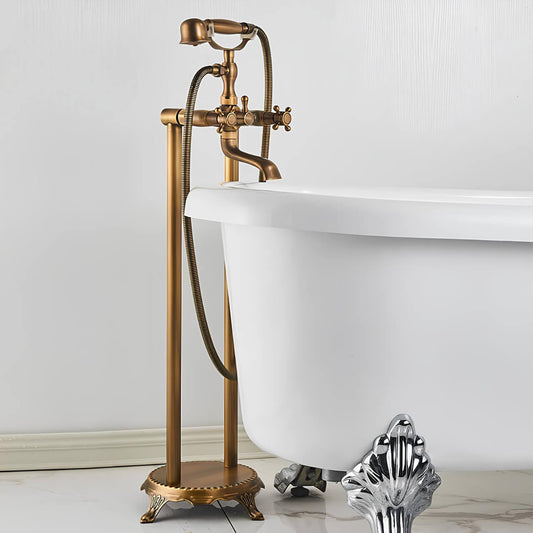 Robinet baignoire sur pied - design rétro