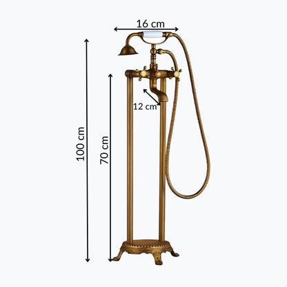 Robinet baignoire sur pied - design rétro