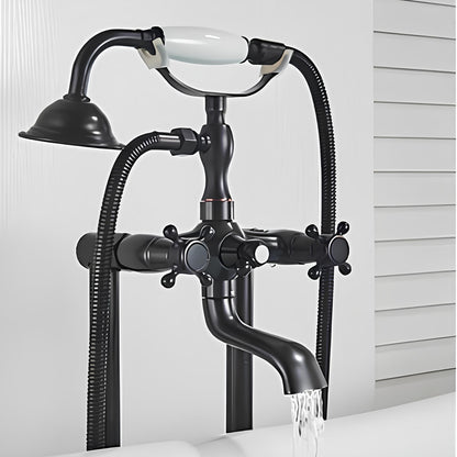 Robinet baignoire sur pied - design rétro