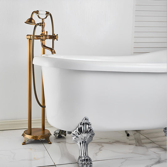 Robinet baignoire sur pied - design rétro