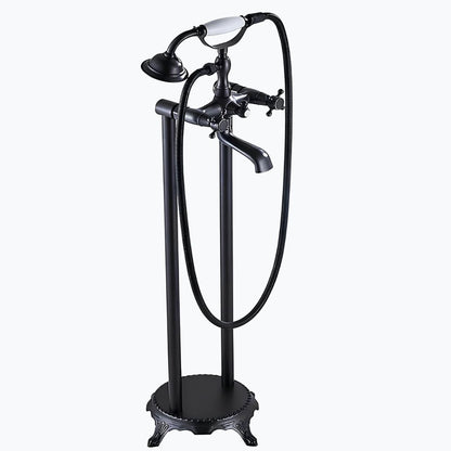 Robinet baignoire sur pied - design rétro
