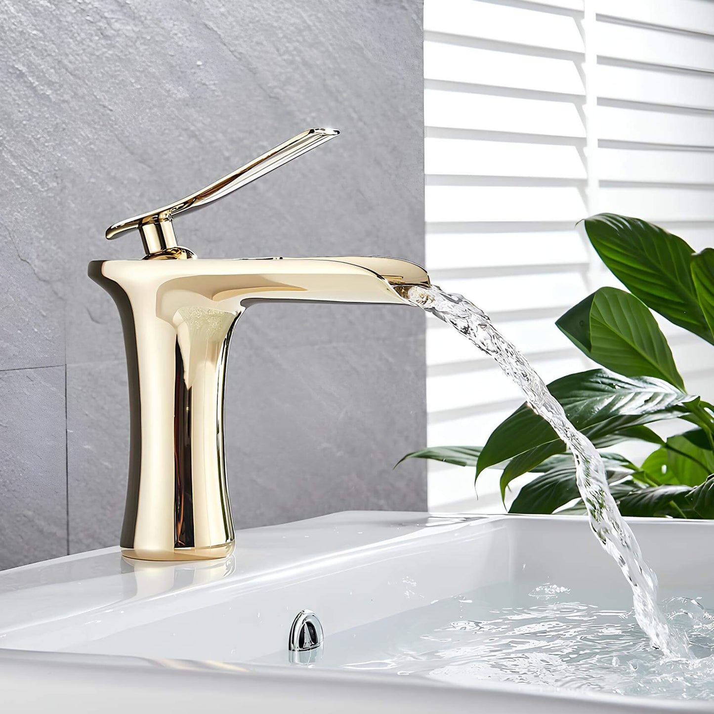 Robinet cascade de lavabo en laiton