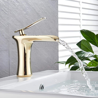 Robinet cascade de lavabo en laiton