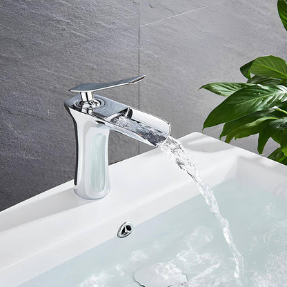 Robinet cascade de lavabo en laiton
