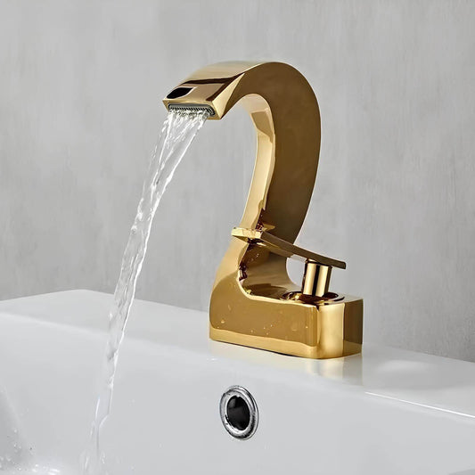 Robinet cascade moderne en laiton – mitigeur élégant pour lavabo