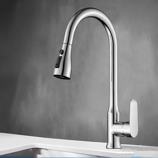 Robinet douchette cuisine bec rétractable