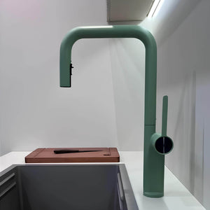 Robinet de cuisine design en laiton – Bec extractible & rotatif