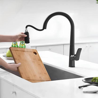 Robinet cuisine en laiton – mitigeur avec douchette extractible