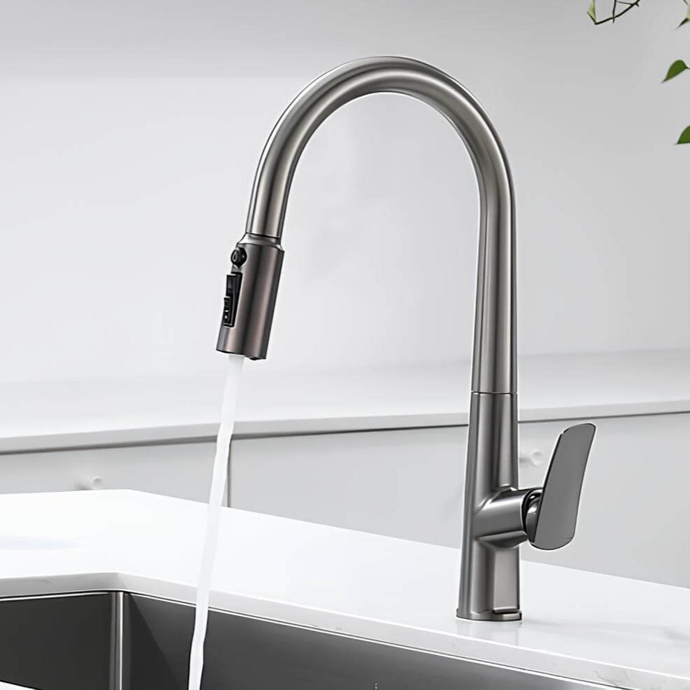Robinet cuisine en laiton – mitigeur avec douchette extractible
