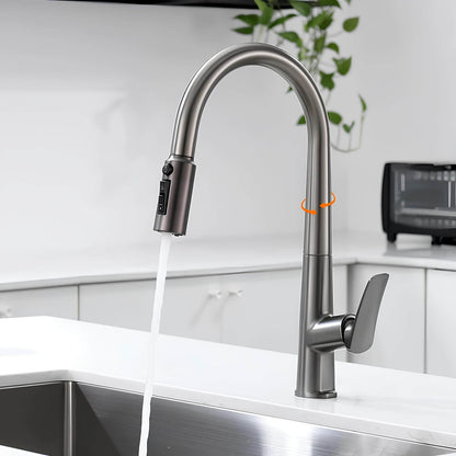 Robinet cuisine en laiton – mitigeur avec douchette extractible