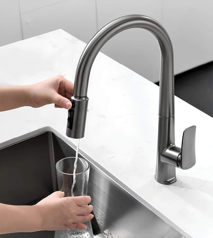 Robinet cuisine en laiton – mitigeur avec douchette extractible