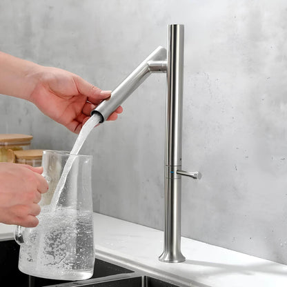 Robinet cuisine inox 304 – mitigeur à bec rotatif 360°