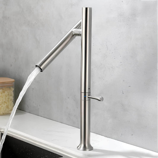 Robinet cuisine inox 304 – mitigeur à bec rotatif 360°