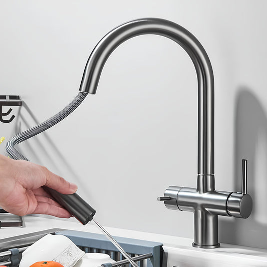 Robinet de cuisine douchette et rotation 360°