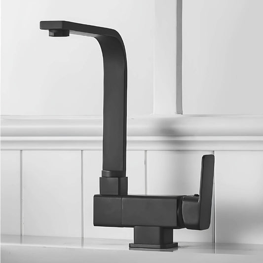 Robinet évier rabattable noir mat