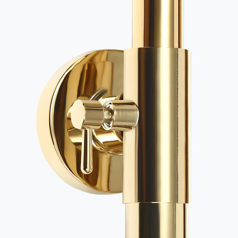 Robinet de douche de douche dorée thermostatique