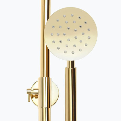Robinet de douche de douche dorée thermostatique