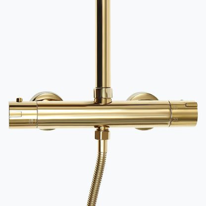Robinet de douche de douche dorée thermostatique