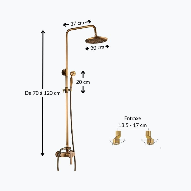 Robinet de douche style antique
