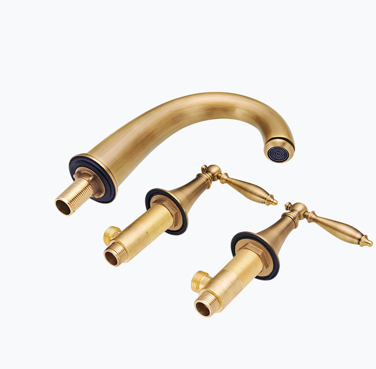 Robinet de lavabo classique 3 trous – bronze antique